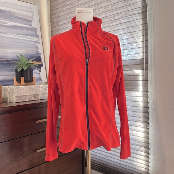 Kingsland Equestrian Tops - Kingsland Equestrian Lightweight Orange/Red Fleece Jacket. Size XL